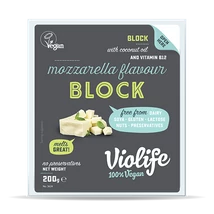 Violife vegán mozzarella ízesítésű tömb 200g