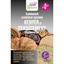 Szafi Reform Csökkentett Szénhidrát-tartalmú paleo kenyér és péksütemény lisztkeverék (gluténmentes, tejmentes, élesztőmentes) 5000 g