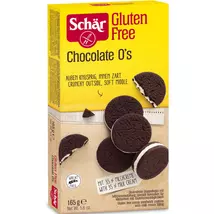 Schär Chocolate O's gluténmentes kakaós keksz tejkrémes töltelékkel 165 g