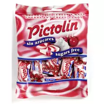 PICTOLIN hozzáadott cukormentes cseresznyés-tejszínes cukorka 65 g