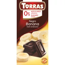 Torras Banános étcsokoládé hozzáadott cukor nélkül 75 g