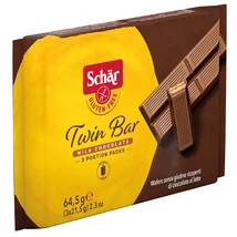 Schär Twin Bar - gluténmentes tejcsokoládéval bevont ropogós ostya 64,5 g
