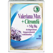 Dr. Chen Valeriana Max + Citromfű + MgB6-vitamin étrend-kiegészítő tabletta 30 db