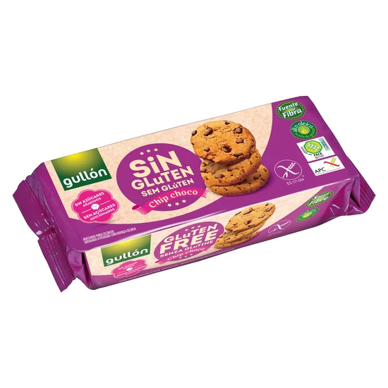 Gullon Chip Choco gluténmentes keksz (hozzáadott cukormentes) 130 g