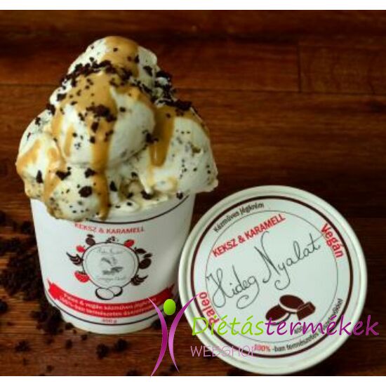 Hideg nyalat Keksz-karamell jégkrém (paleo, vegán, gluténmentes, tejmentes) 1000 ml