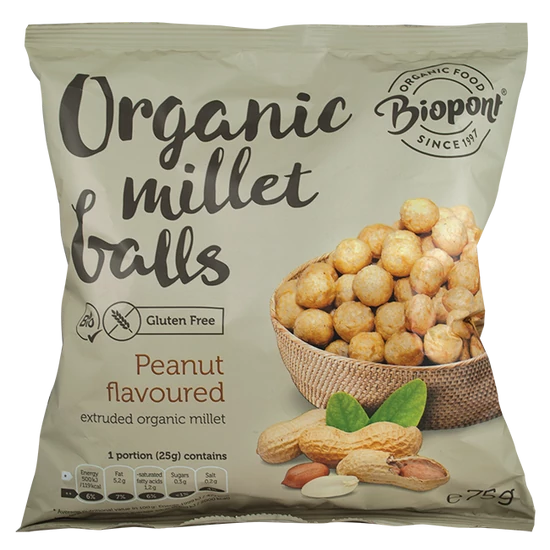 Biopont Bio kölesgolyó földimogyorós (gluténmentes) 75 g