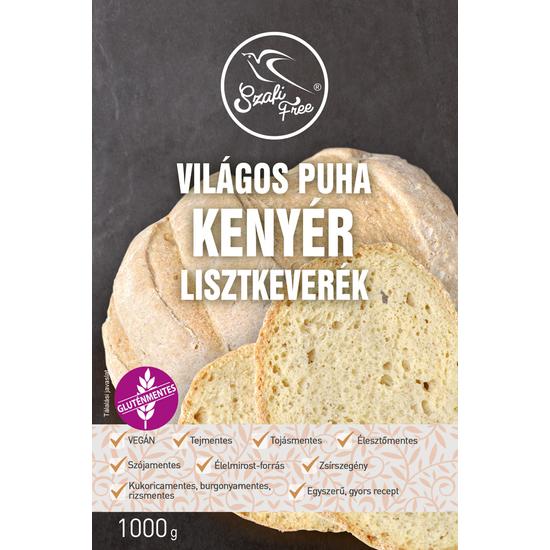 Szafi Free Világos puha kenyér lisztkeverék 1000 g (gluténmentes, tejmentes, tojásmentes, maglisztmentes, élesztőmentes, szójamentes, kukoricamentes)