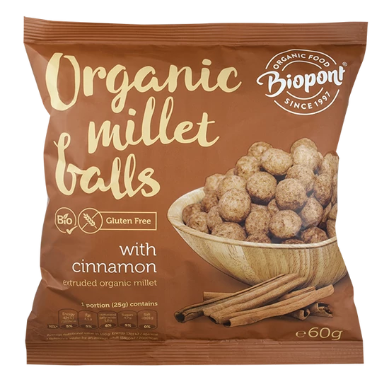 Biopont Bio kölesgolyó fahéjas (gluténmentes) 60 g