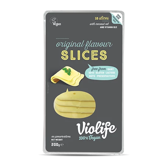 Violife vegán natúr szeletek 200g