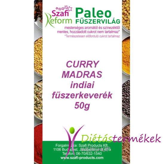 Szafi Reform Paleo Curry Madras indiai fűszerkeverék 50 g