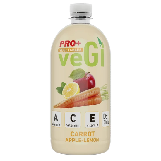PRO+ VEGI sárgarépa-citrom-alma ízű üdítőital 750ml