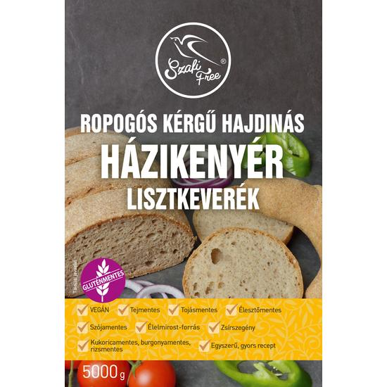Szafi Free Ropogós kérgű hajdinás házikenyér lisztkeverék 5000 g (gluténmentes, tejmentes, tojásmentes, maglisztmentes, élesztőmentes, zsírszegény, vegán)