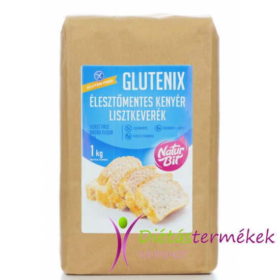 Glutenix NatutBit Élesztőmentes, Glutén- és Tej-, Tojásmentes Kenyér lisztkeverék (MINDENMENTES) 1 kg
