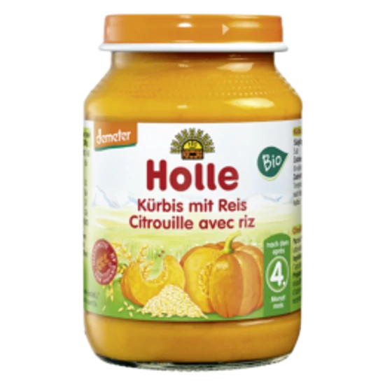 HOLLE Bio bébiétel sütőtök-rizzsel 190 g