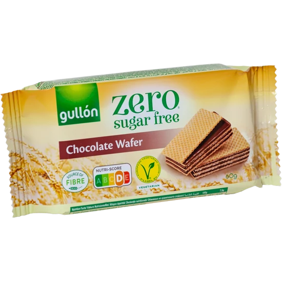 Gullon Chocolate Wafer kakaós nápolyi (hozzáadott cukormentes) 60 g