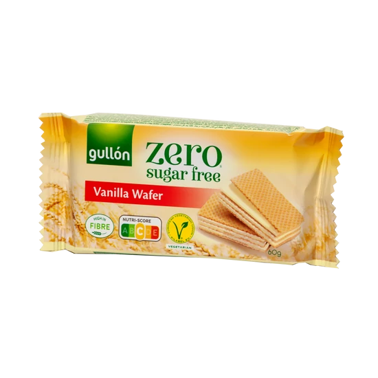 Gullon Vanilla Wafer vaníliás nápolyi (hozzáadott cukormentes) 60 g