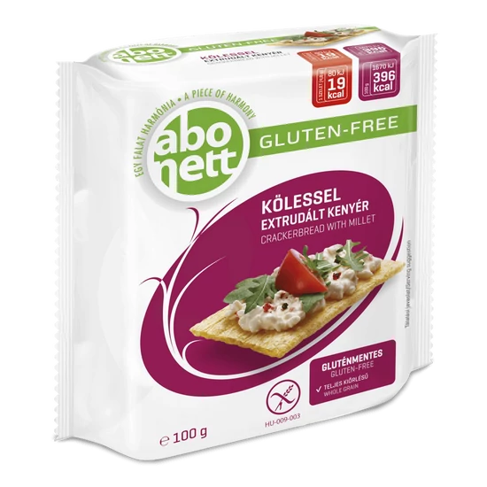 Abonett extrudált köleses kenyér  (Tojásmentes, tejmentes, búzamentes) 100 g
