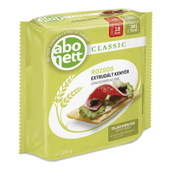 Abonett extrudált rozsos kenyér (Tojásmentes, tejmentes) 100 g