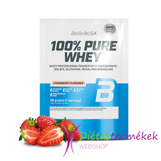 Biotech USA Nitro Pure Whey fehérjepor (Eper) 28 g