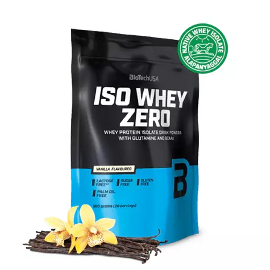Biotech USA ISO Whey Zero laktózmentes fehérjepor (Csokis) 500 G