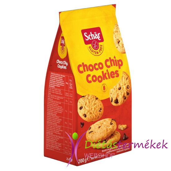 Schär Choco Chip Cookies Gluténmentes csokoládés keksz 200 g