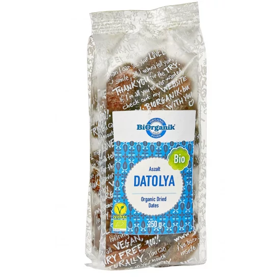 Bio hozzáadott cukormentes aszalt datolya 250 g