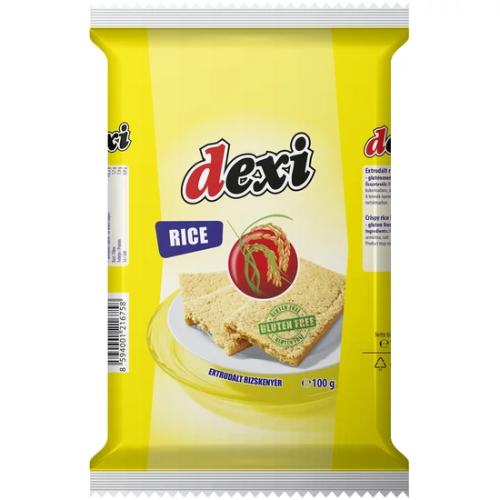 Dexi extrudált rizskenyér (gluténmentes, tejmentes, tojásmentes) 100 g