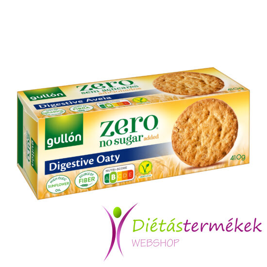 Gullon Digestive Aveia zabpelyhes keksz/ zabkeksz (hozzáadott cukormentes) 410 g