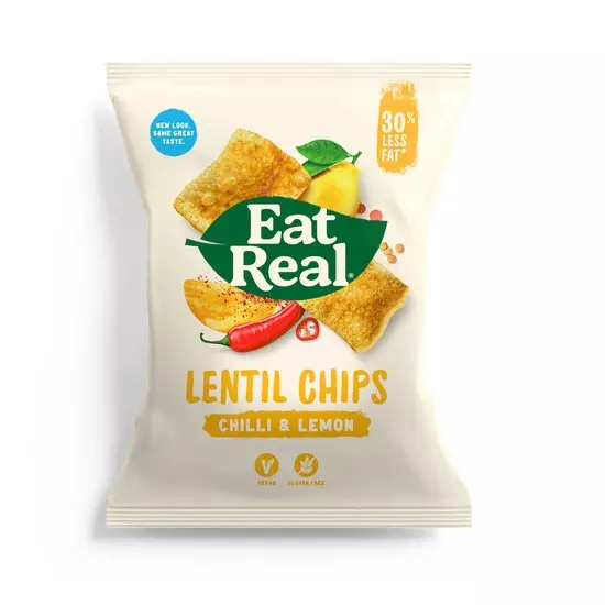 Eat real lencse chips chili-citrom 40g