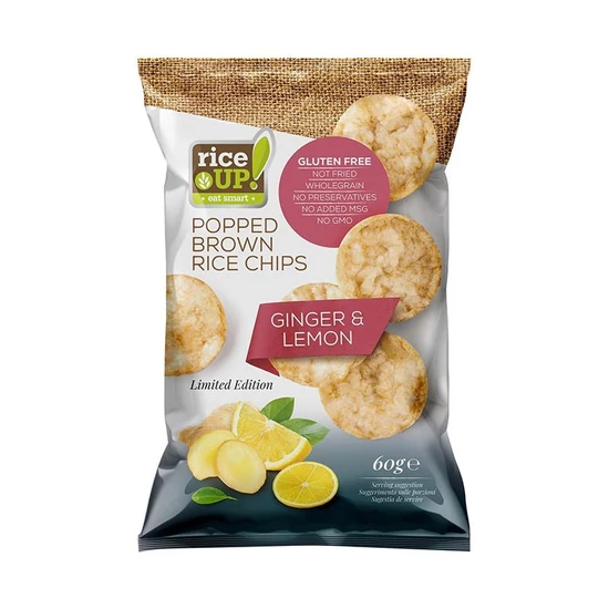Rice Up Chips Gyömbér-citrommal ízű 60g