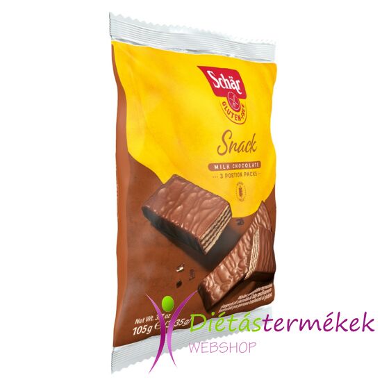 Schär Snack csokoládéval bevont Gluténmentes mogyorós ostya 105 g