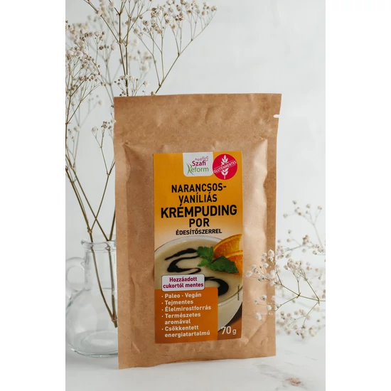 Szafi Reform Narancsos-vaníliás krémpuding por, édesítőszerrel 70 g