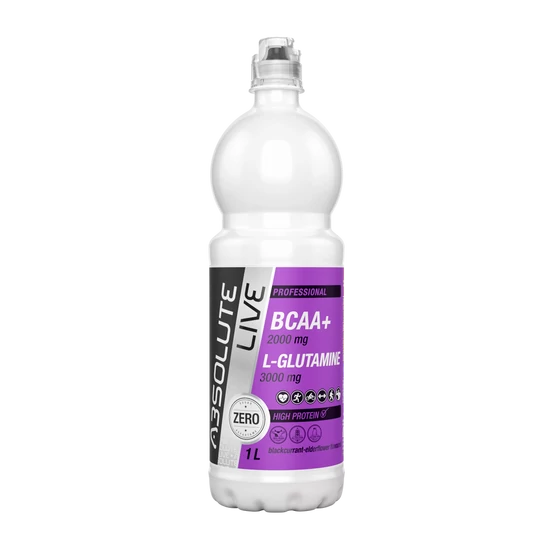 Absolute Live Feketeribizli-bodzavirág - BCAA + L-Glutamin 1000ml