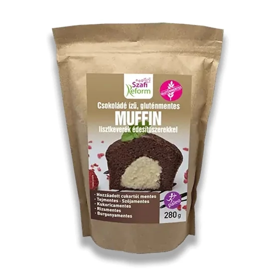 Szafi Reform csokoládé ízű muffin lisztkeverék édesítőszerrel (gluténmentes, paleo) 280 g